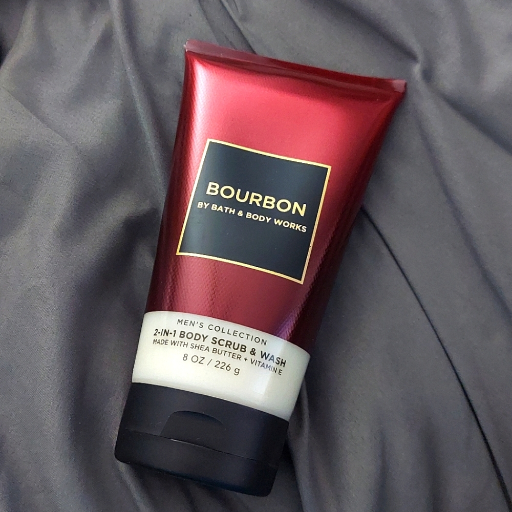 NEW! Men's Bourbon Bath & Body Works Bourbon Body Scrub & Wash 2 in One.